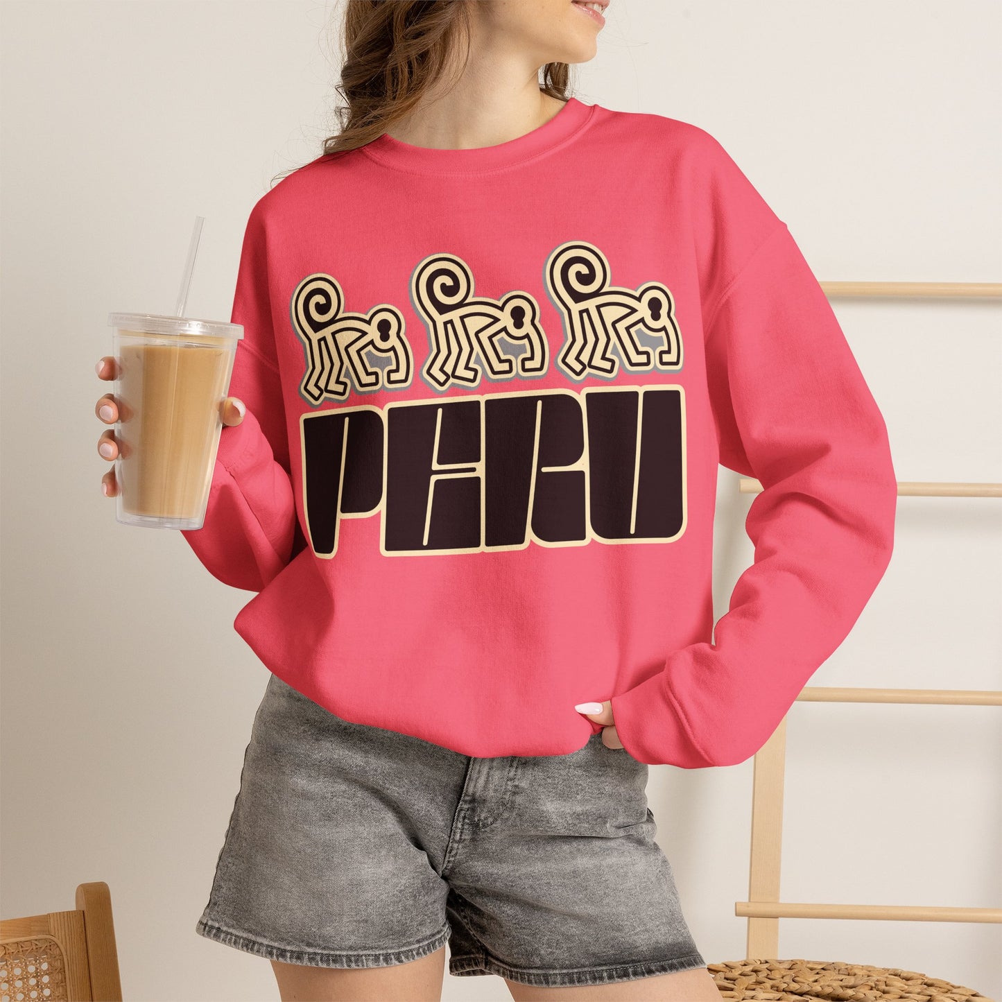 Best Peru Nazca Monkey Sweatshirt - Peruvian Crewneck
