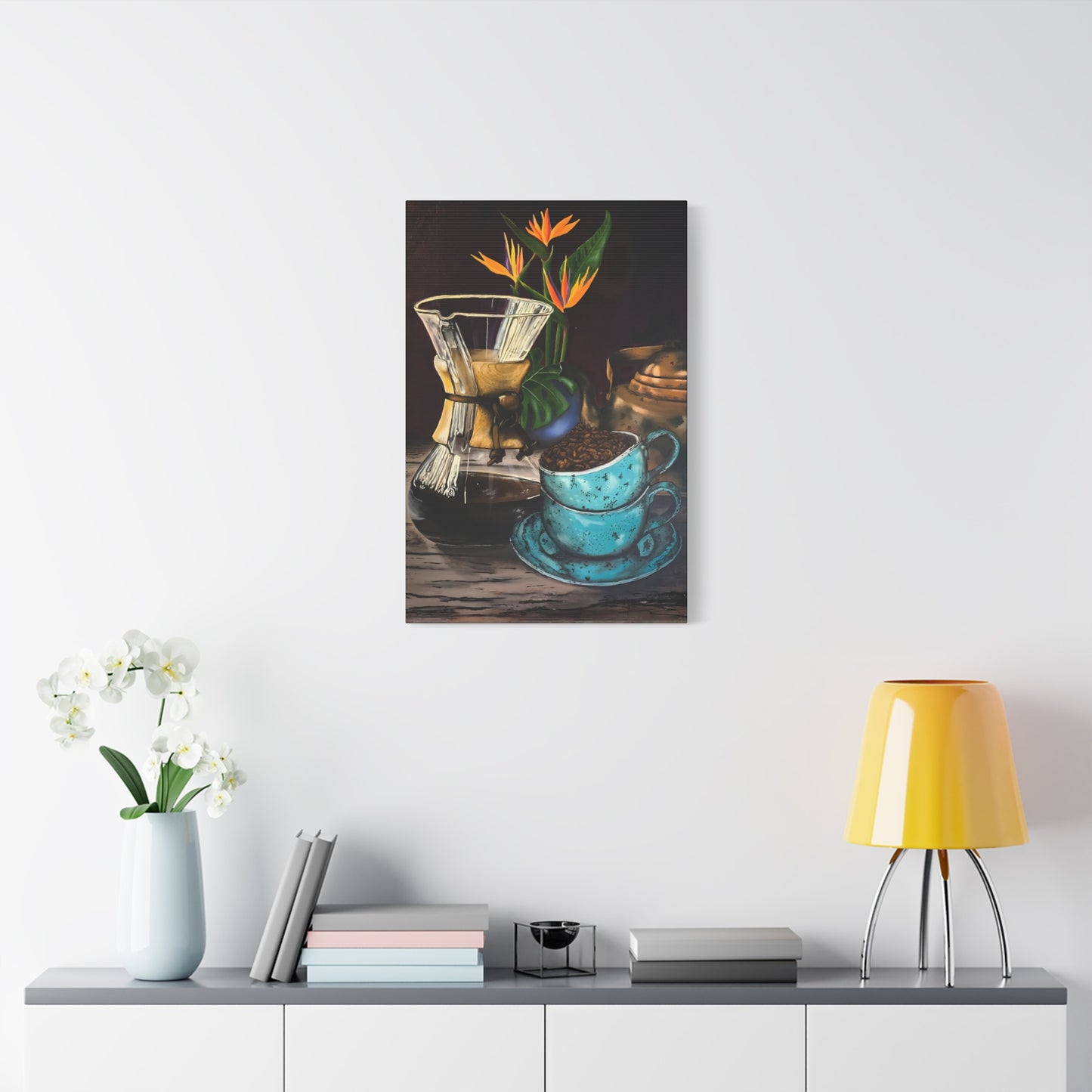 Chemex & Blue Cup — Coffee Art Print