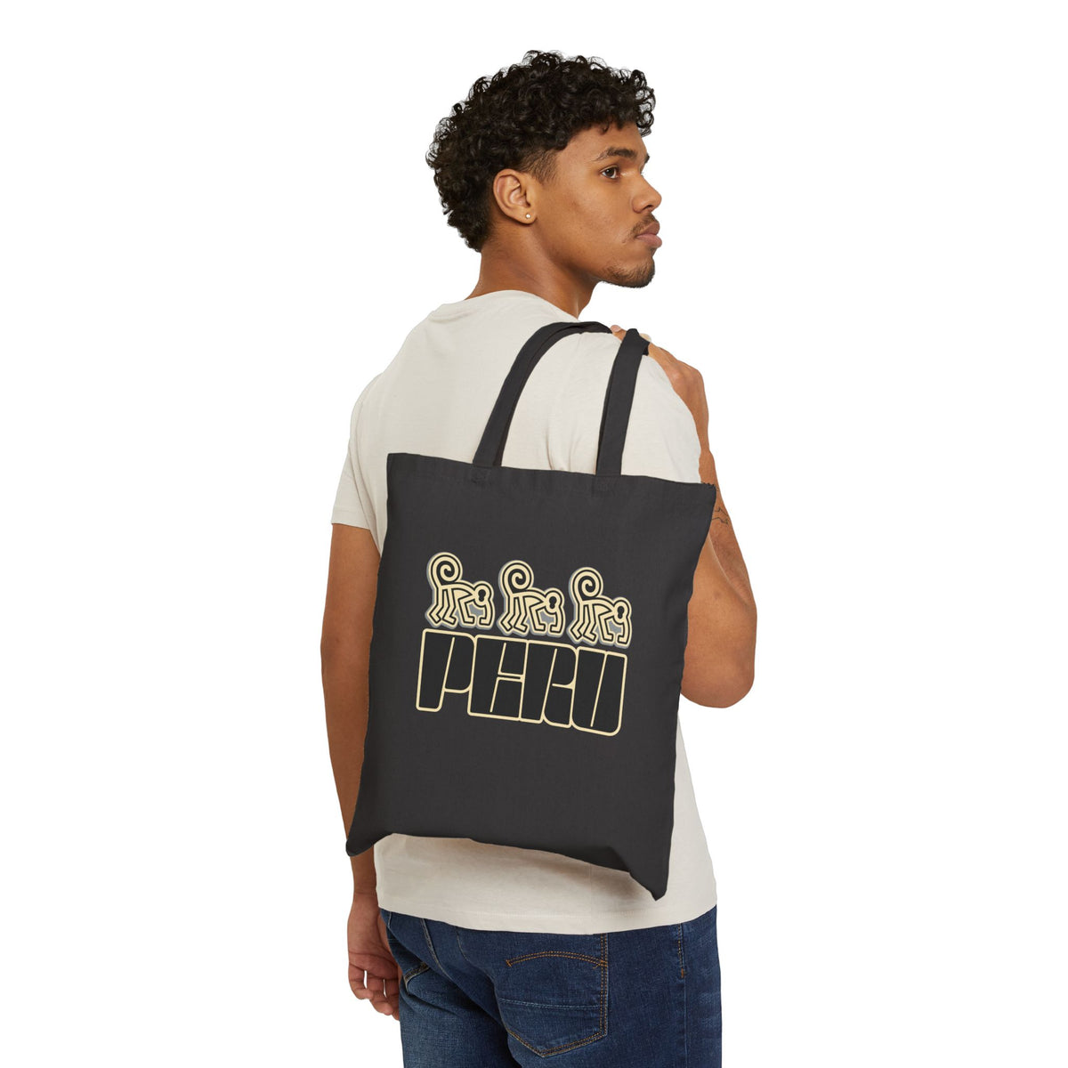 Best Peru Nazca Monkey Canvas Tote Bag
