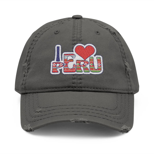 Best I Love Peru Embroidered Hat in the USA