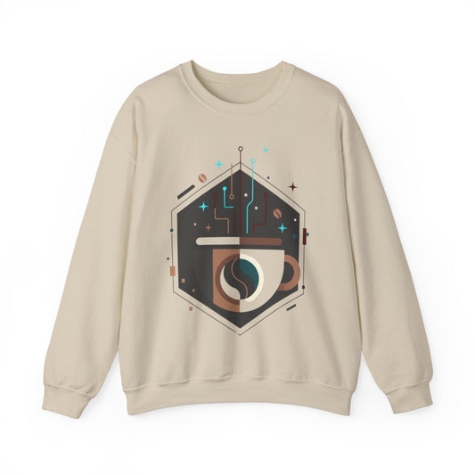 ⚡☕ Tech Coffee Circuit Sweatshirt USA | Eco-Friendly Unisex Coffee Sweater