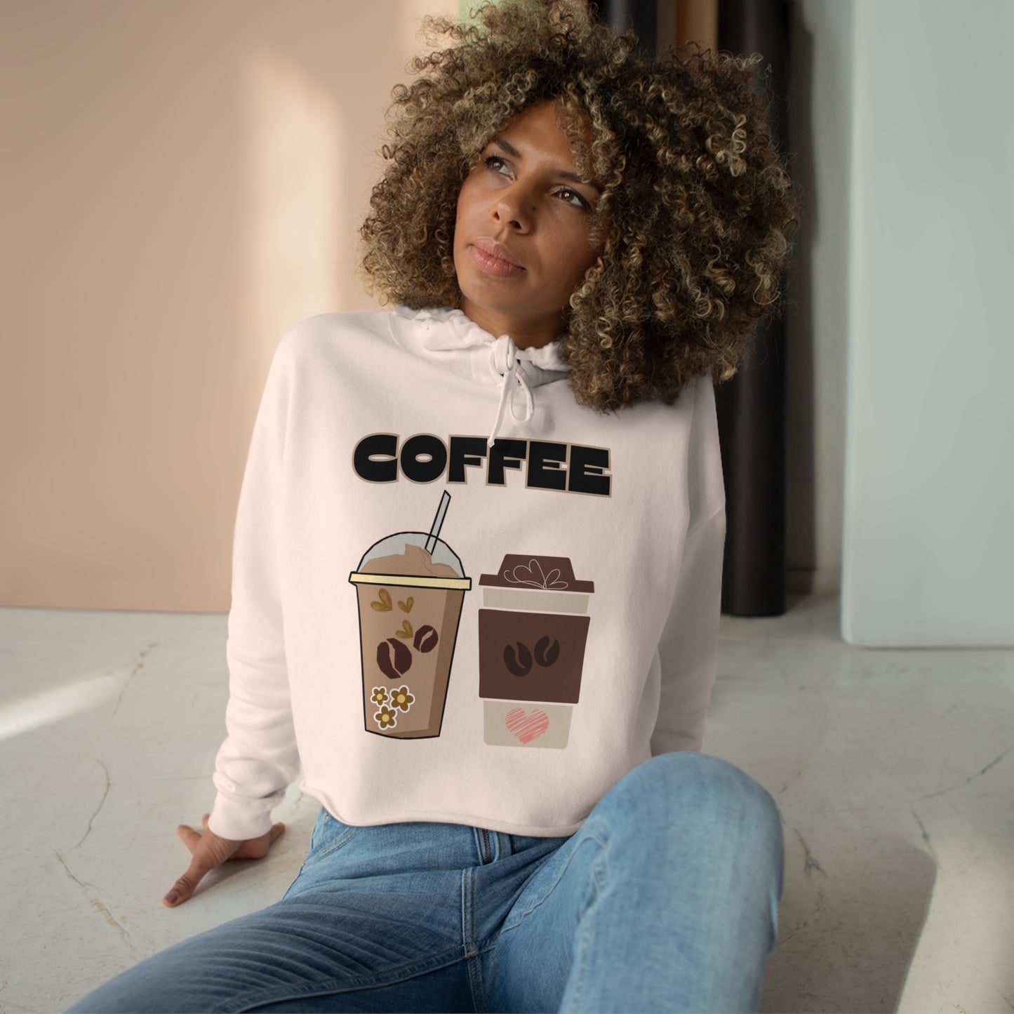 Best Coffee Cropped Hoodie "Coffee"